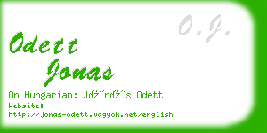 odett jonas business card